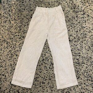 Abercrombie and Fitch Ultra High Rise Linen Pants XS Lined Stripe NWT